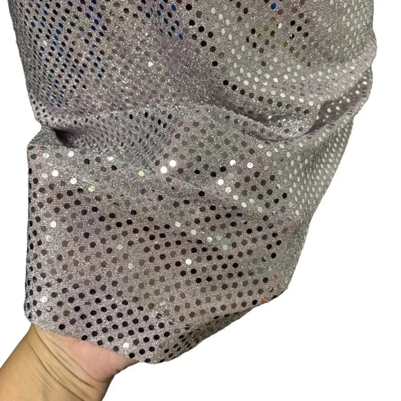 Vintage Joule Silver Foil Mini Halter Dress - Picture 7 of 10